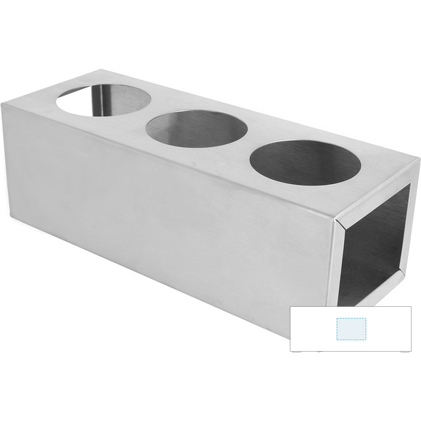 Suporte p/ 3 Frascos para Molho Inox Suporte p/ 3 Frascos para Molho Inox